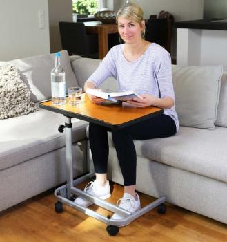 Pflegebett Beistell-Tisch braun